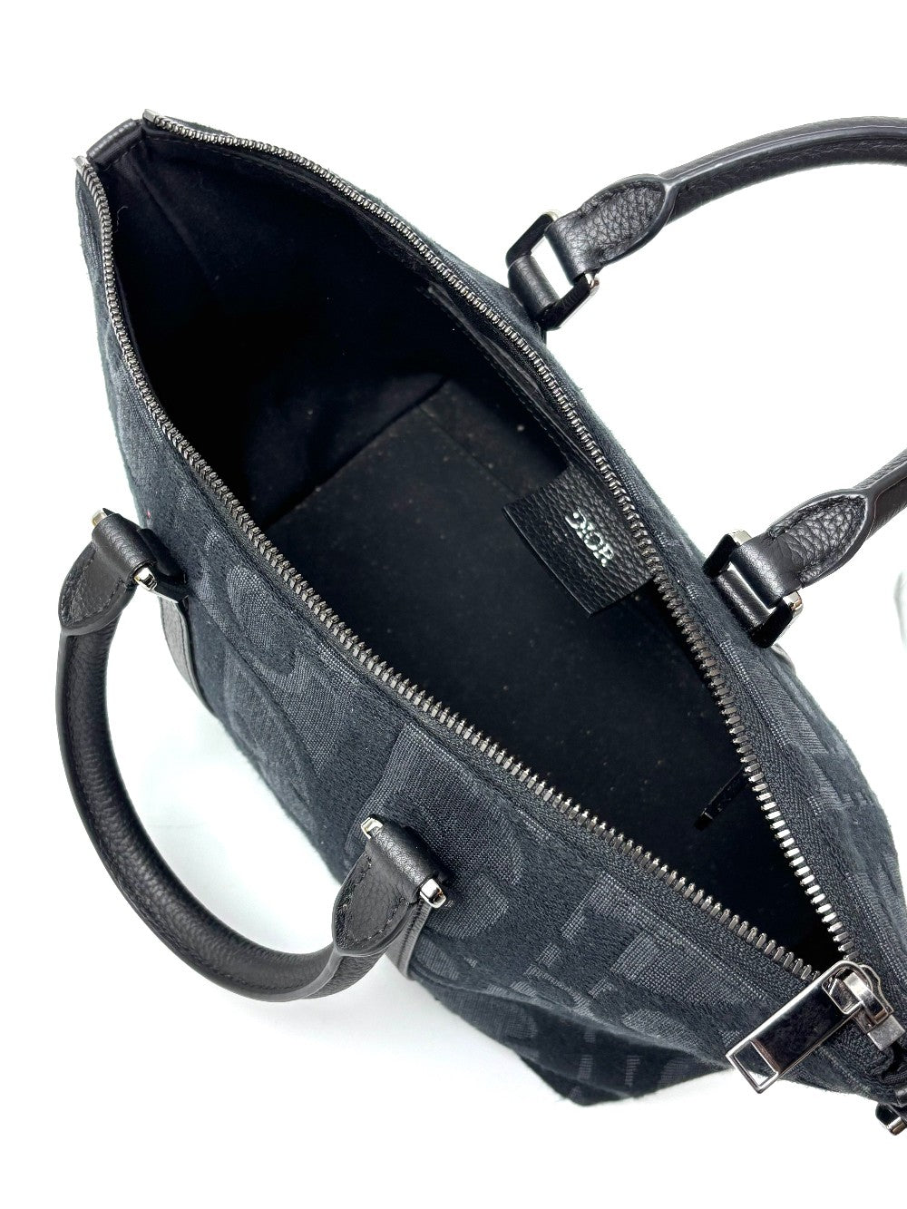 [SALE] Like New. Dior Weekender 25 Jacquard Black. 27BO1203|11267