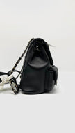 Like New. Chanel Duma Backpack Black Calfskin GHW. HL1N3P39|7730