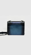 Unused. Delvaux Madame Lizard Iridescent Black|13137