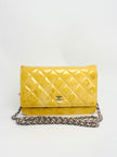 Preowned. Chanel WOC Yellow/Light Pink Patent SHW. 17287849|12860