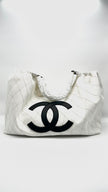 Brand New. Chanel Small Shopping Tote Denim Bag GHW. TNG85AG7|16746