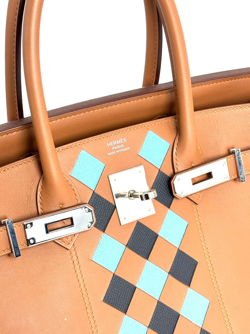 Preowned. Hermes Birkin 30 Tressage Gold. DCT636ZH|3454