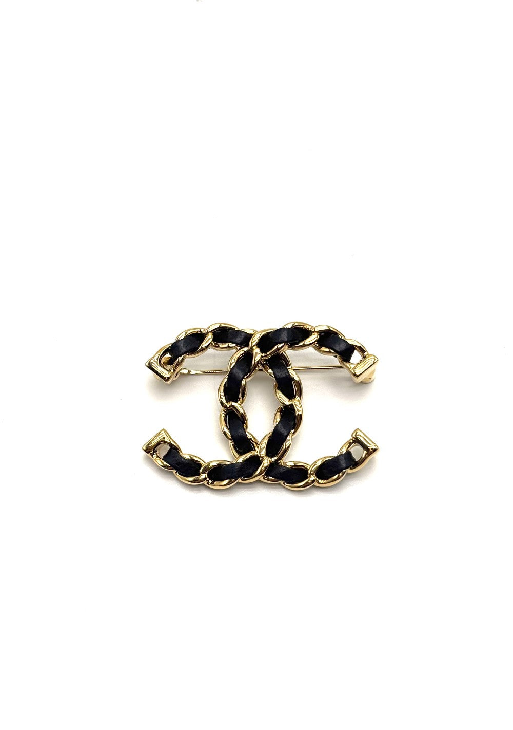 Brand New. Chanel CC Brooch Black GHW.|17094