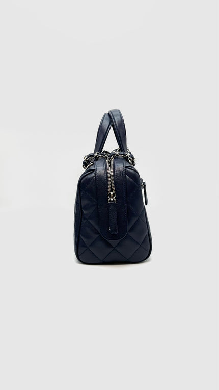 Brand New. Chanel 25 Bowler Caviar Blue SHW. C1PA750L|16535
