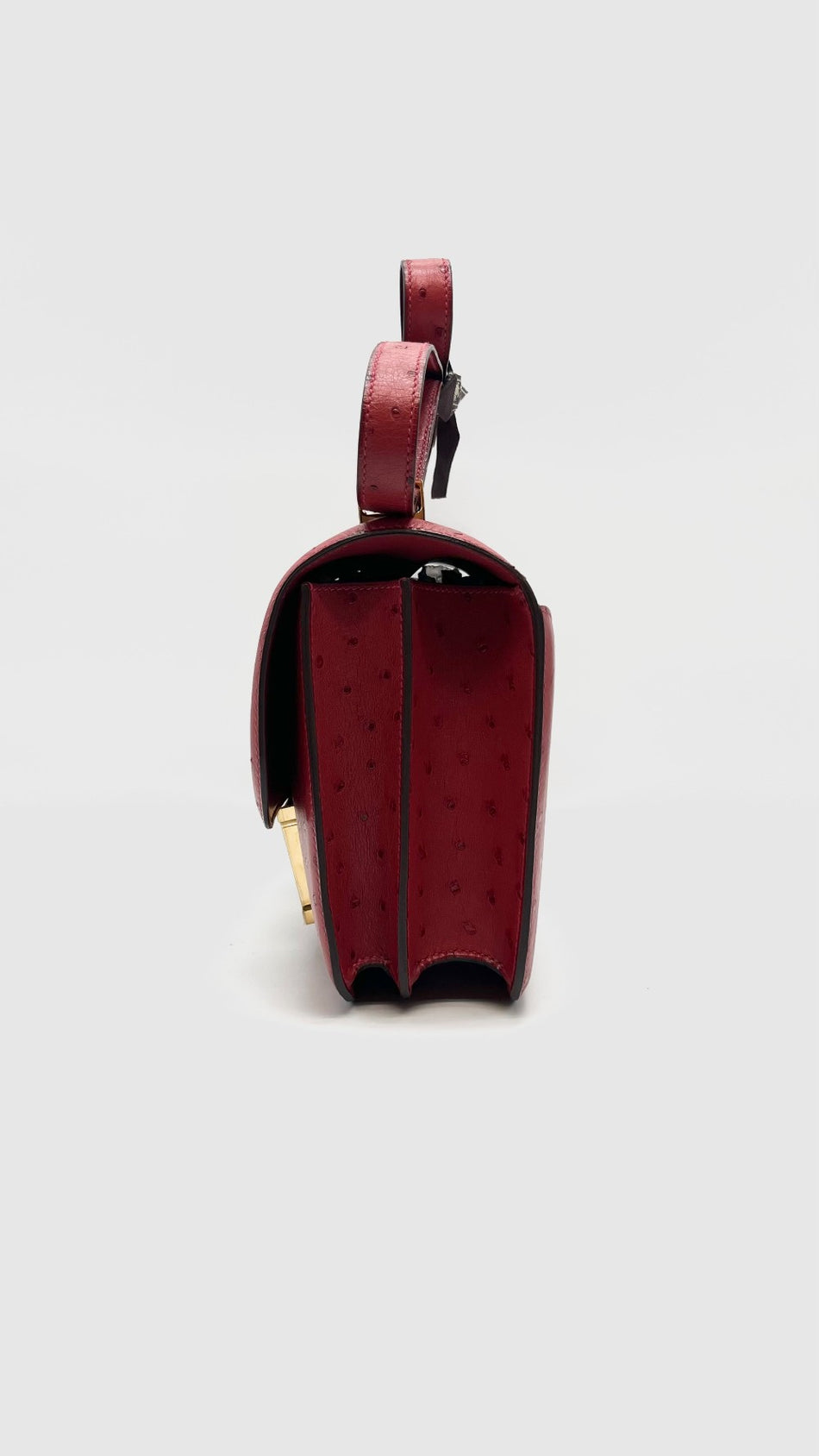 Brand New. Hermes Constance 24 Rouge Vif Ostrich GHW. ASA515UZ|16219