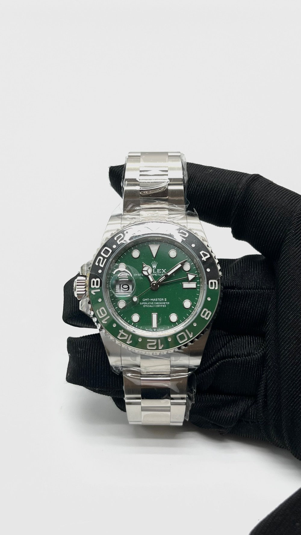 Brand New. Rolex Lefty GMT Master II Green Ceramic Dial FullWhitegold 40MM 2026|16822