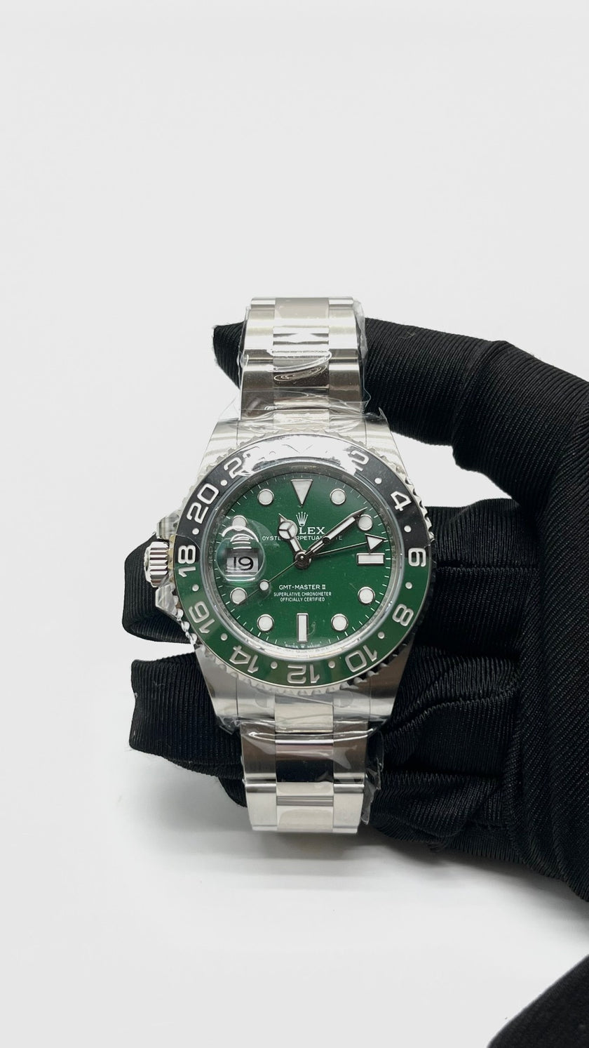 Brand New. Rolex Lefty GMT Master II Green Ceramic Dial FullWhitegold 40MM 2026|16822