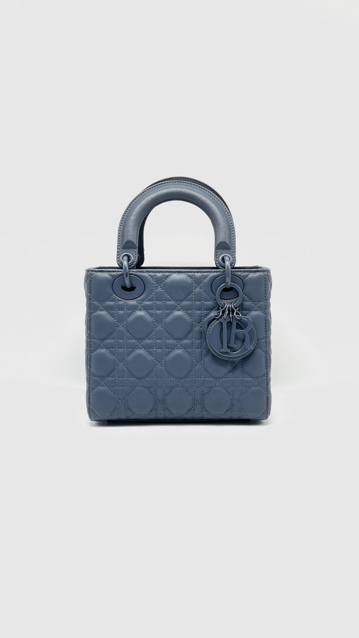 Preowned. Dior Small My ABCDior Lady Dior Pale Blue Ultra Matte. M0538IlOI|13577