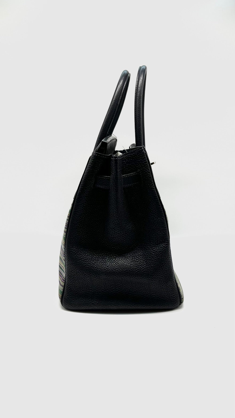 Preowned. Hermes Birkin 35 Vibrato Blue Indigo Togo PHW. G24C|13932