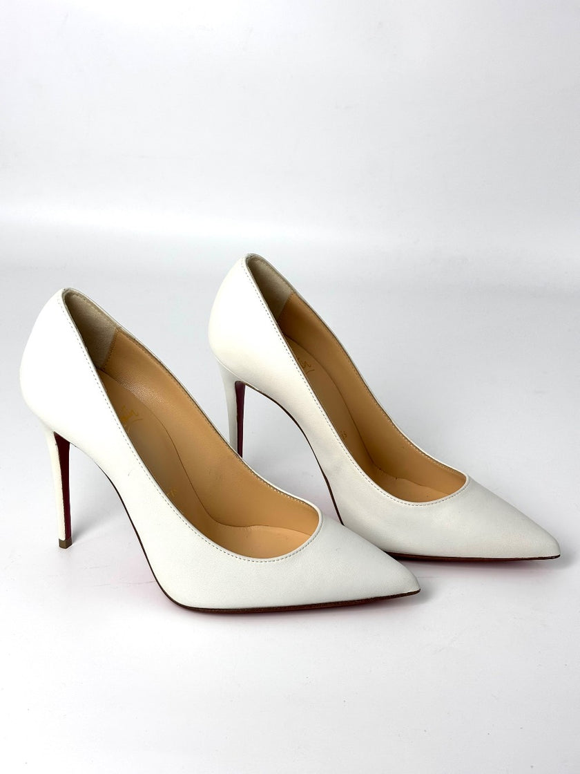 Brand New. Louboutin Pumps Heel White. 34|8099