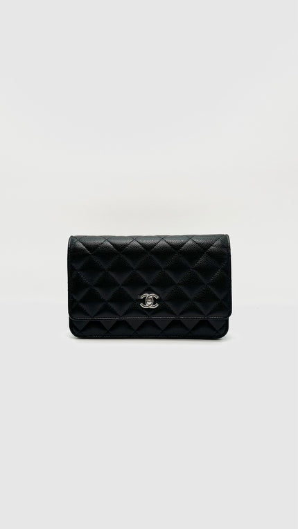 Brand New. Chanel WOC Black Caviar SHW. PLELN41J|16452