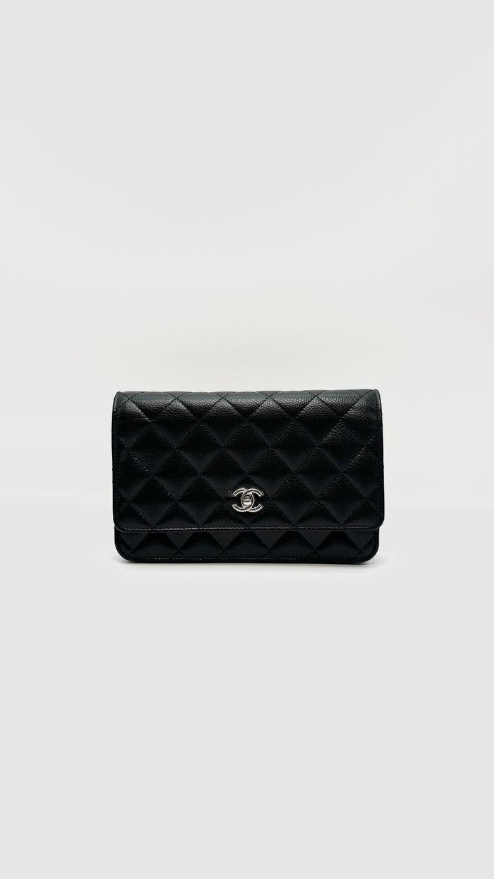 Brand New. Chanel WOC Black Caviar SHW. PLELN41J|16452