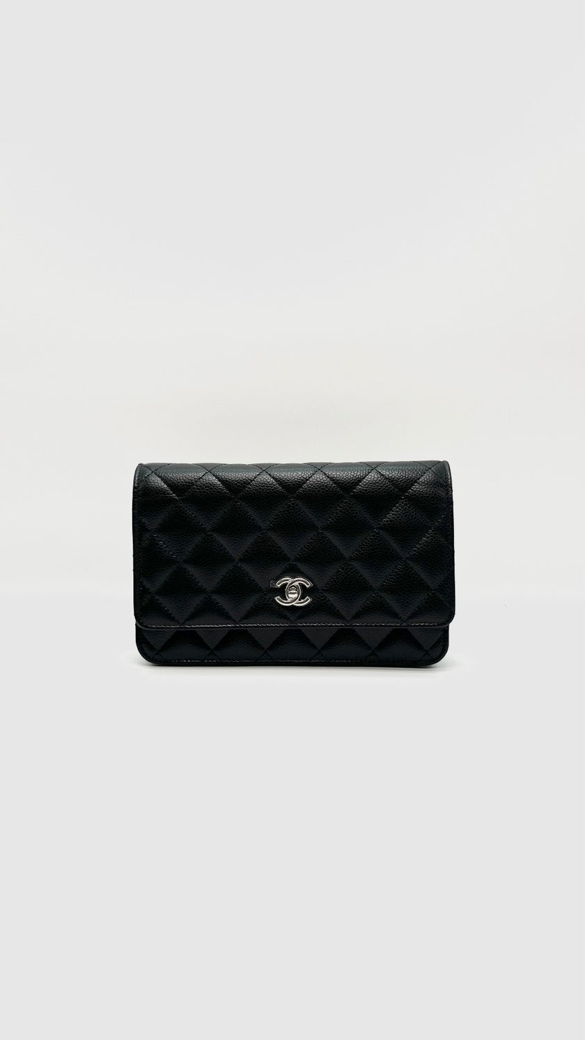 Brand New. Chanel WOC Black Caviar SHW. PLELN41J|16452