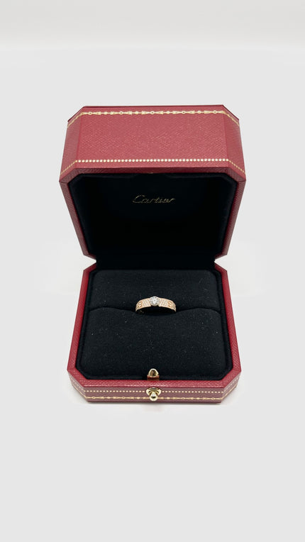 Preowned. Cartier Love Ring 18K RG 0.32 ct sz 49. QDA162|9380