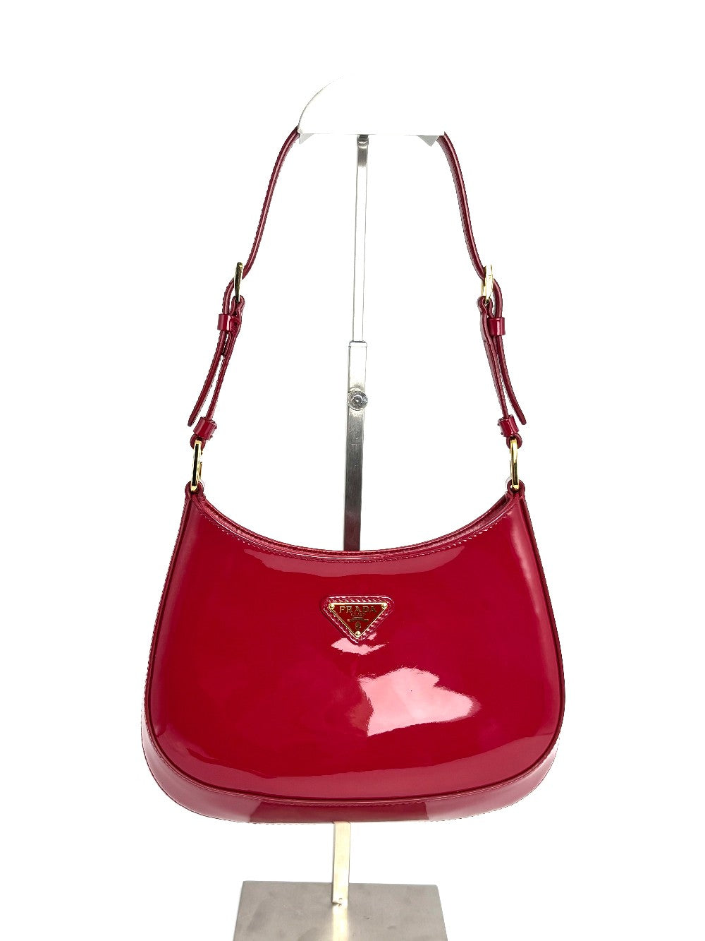 Preowned. Prada Cleo Small Cherry Patent GHW|12483