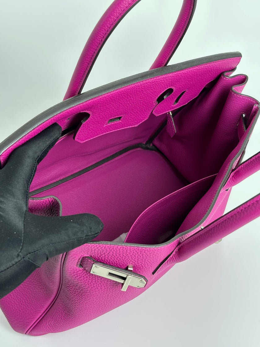 Preowned. Hermes Birkin 30 Magnolia. CCT366TF|3705