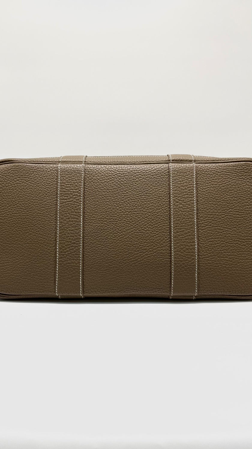 Preowned. Hermes GPT 36 Etoupe Negonda PHW. XMM009AA|13426