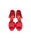 Unused. Dior Ankle Strap Sandals Rouge Moyen. 38 1/2|17839