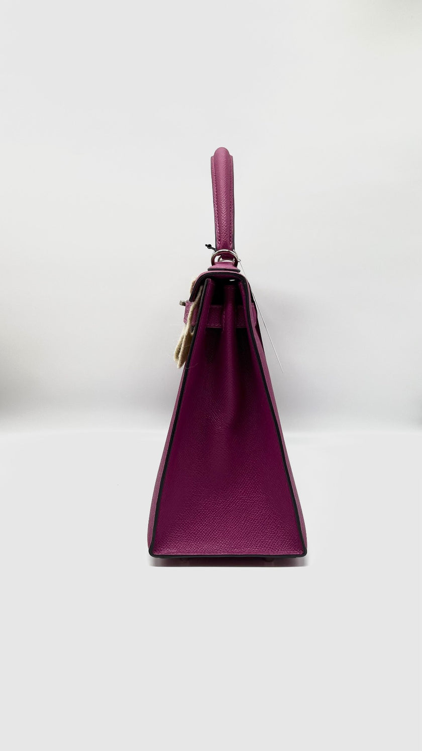 Preowned. Kelly 28 Magnolia Epsom PHW Stamp CHT458DG|5015