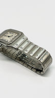Preowned. Cartier Santos Galbee Medium White Dial Roman All Steel 20 Links. 1564CC137286|7922