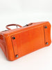 Preowned. Hermes Birkin 25 Lizard Tangerine PHW. J Square 30|3425