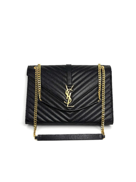 Preowned. YSL Envelope Large Black|11927