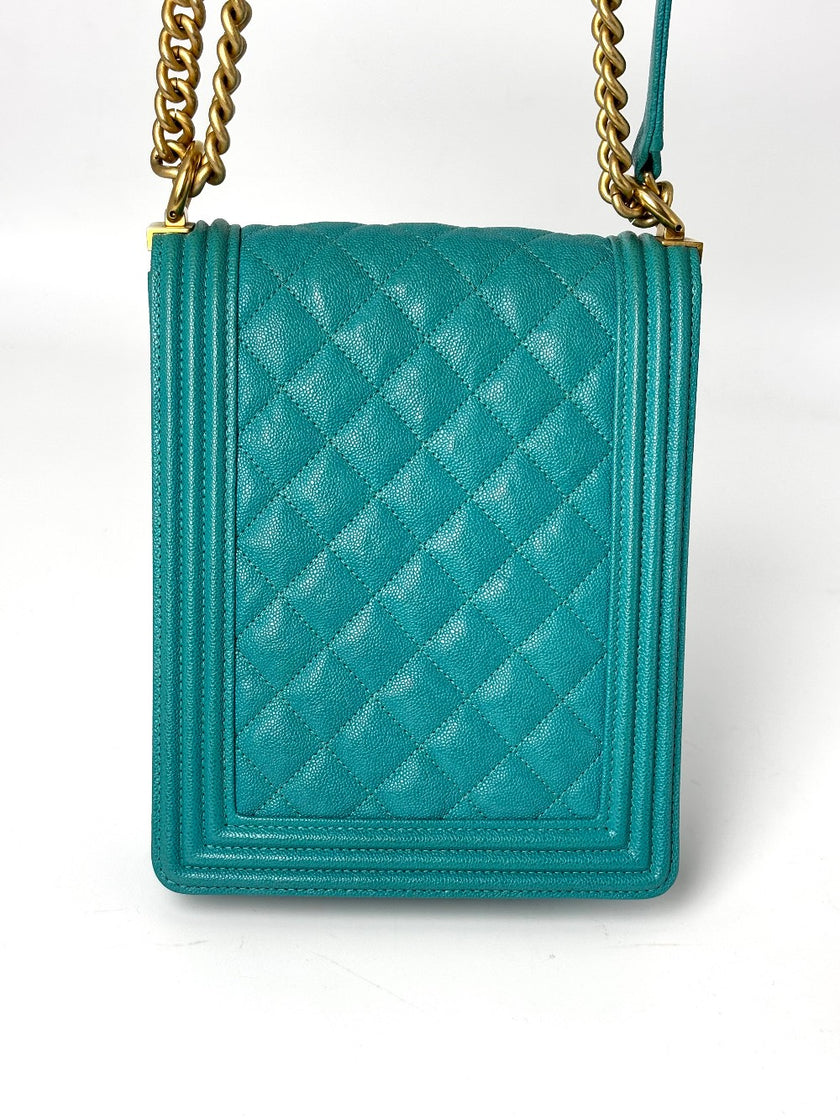 [SALE] Preowned. Chanel North South Leboy Turquoise GHW. 28145395|8049