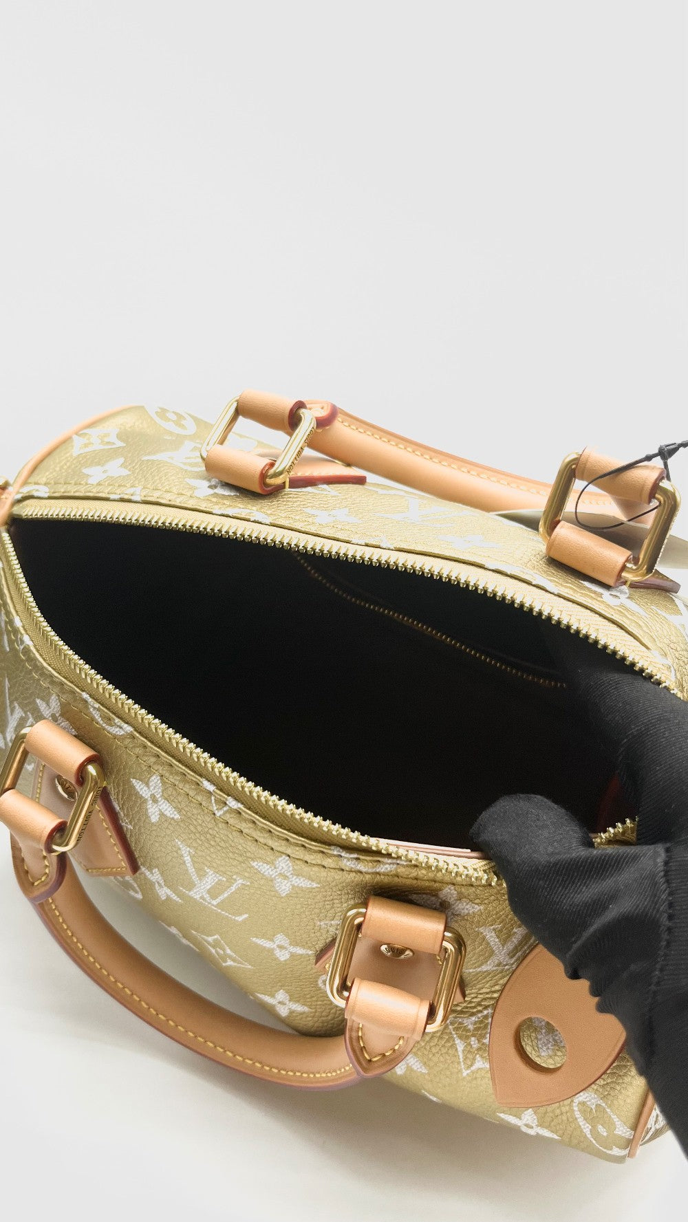 Brand New. LV Speedy P9 Bandouliere 25 Gold Kintsugi|16687
