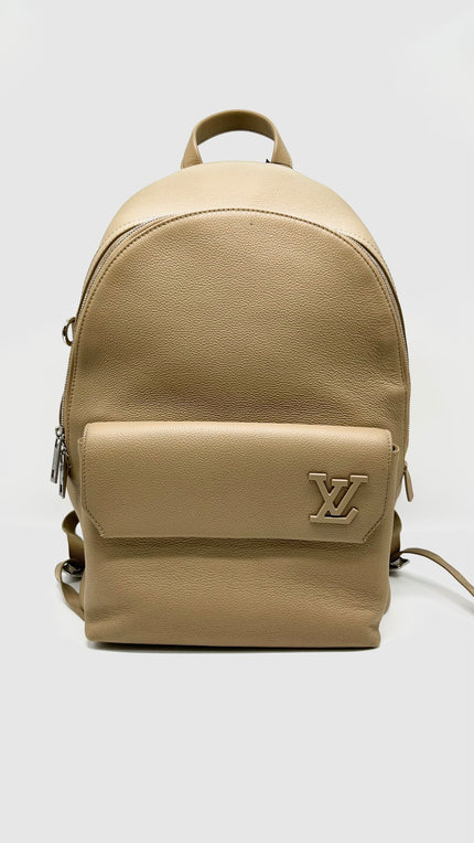 Preowned. LV Take Off Back Pack Beige SHW. MCHIP|9267