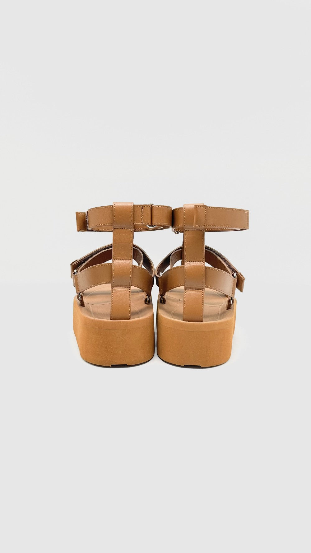 Unused. Hermes Enid Sandals Naturel. 38|10396
