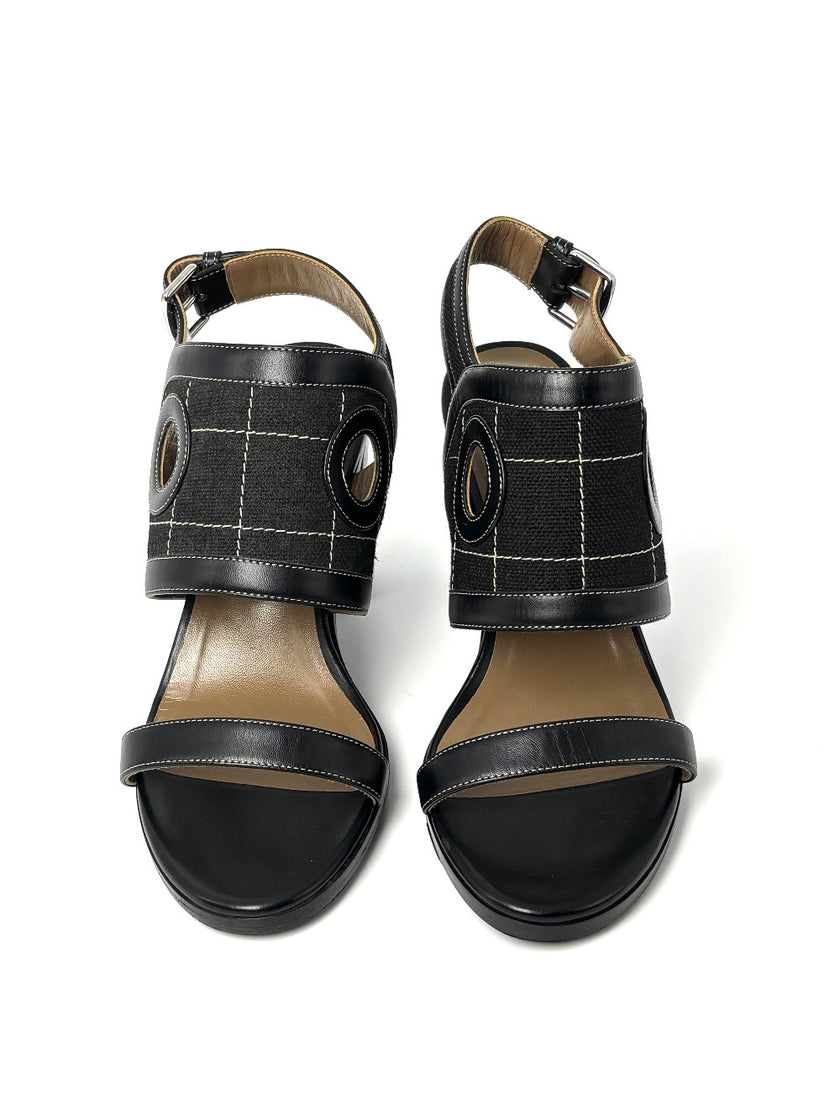 Preowned. Hermes Rita Heels Black. 36|8979