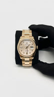 Preowned. Rolex Daydate Pink Computer Dial With Diamonds Full RG Oyster Bracelet 36 MM 14 Links|14360