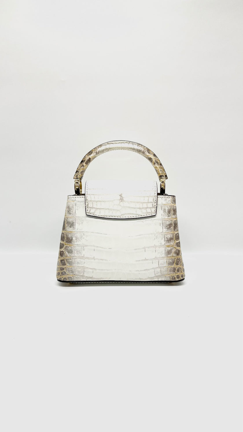 Preowned. LV Capucines Mini Himalayan GHW. Microchip|13822