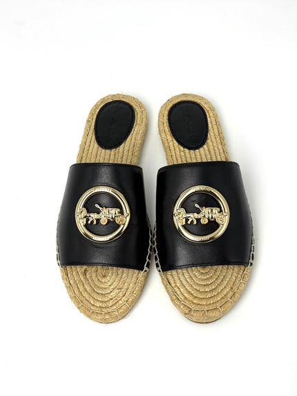 Preowned. Coach Slides Black. 36|8938