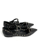 Preowned. Valentino Cage Flats Black. 39.5|12652