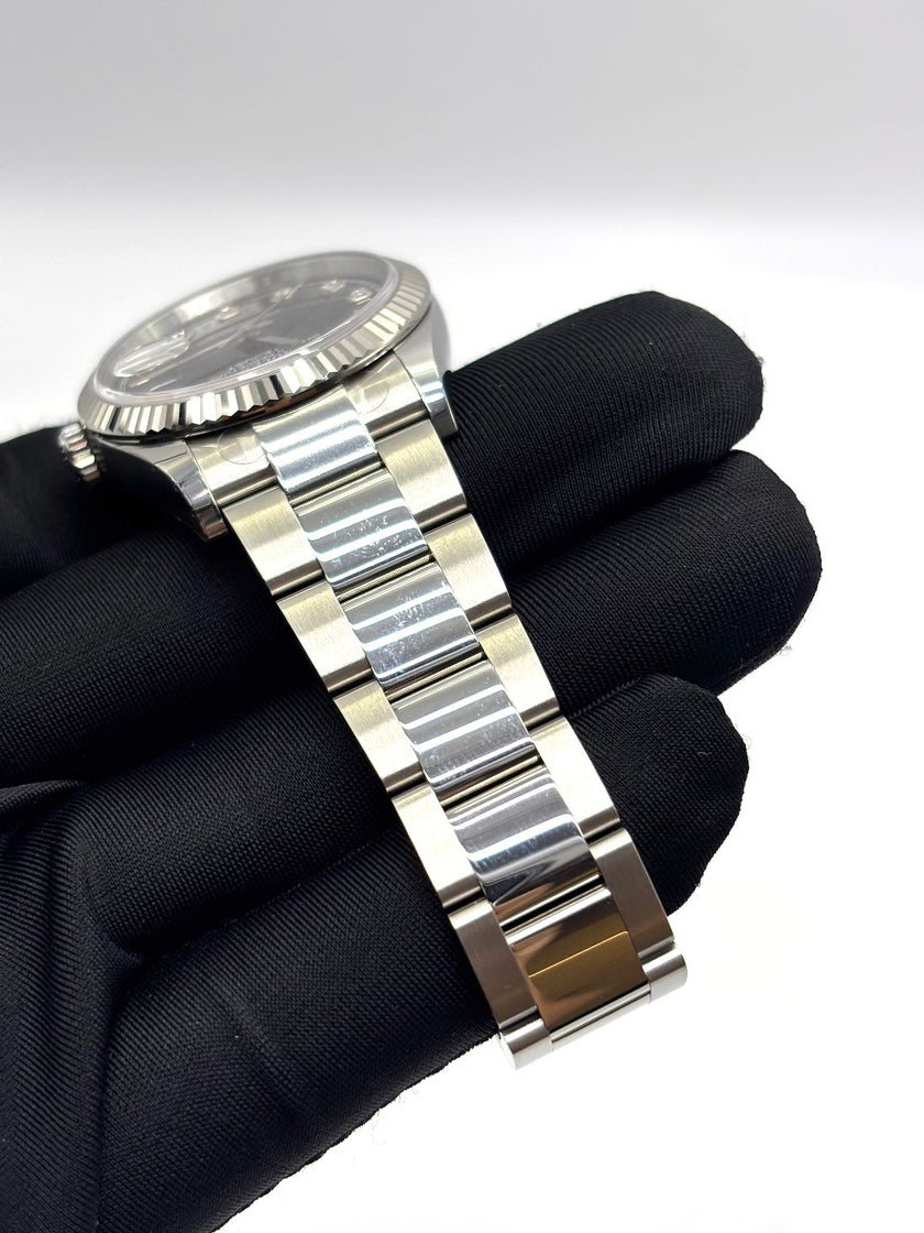 Brand New. Rolex Datejust Black Dial Diamonds Steel Oyster Bracelet 36MM 2025|16850
