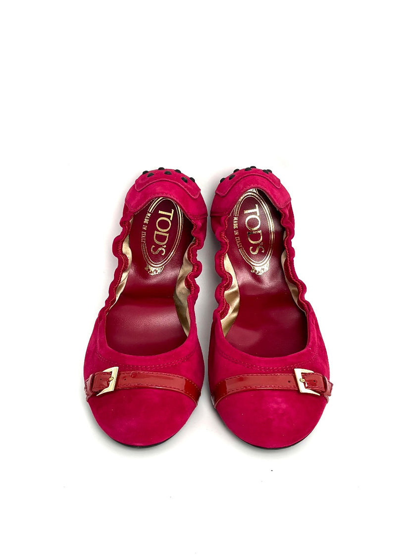 Preowned. Tods Dolls Shoes Pink. 39|12833