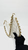 Unused. Chanel Quilted Hobo Chain White Lambskin GHW. L7CLTNEC|12326