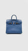 Like New. Hermes Birkin 25 Ostrich Blue Brighton PHW. DSA365XI|12979
