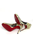 Preowned. Louboutin Heel Snake/Phyton. 37|11038