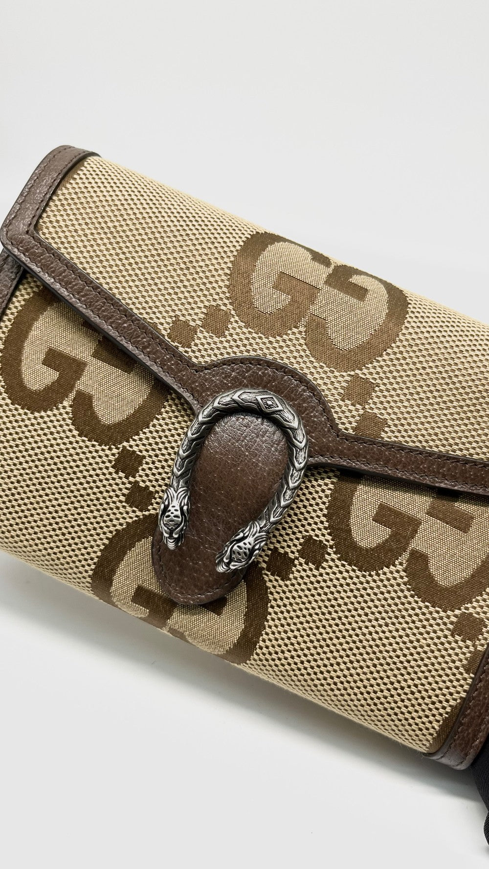 Brand New. Gucci Dionysus Wallet On Chain GG Canvas Monogram Brown & Beige|12005