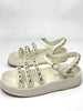 Brand New. Chanel Chain Sandals White. 37|6472