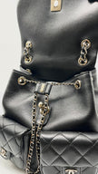 Like New. Chanel Duma Backpack Black Calfskin GHW. HL1N3P39|7732