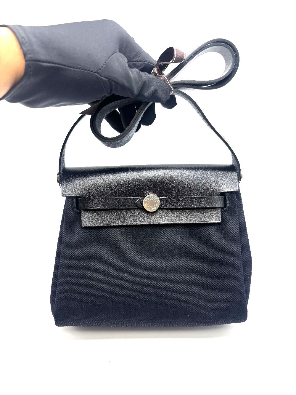 Brand New. Hermes Mini Herbag Black PHW. GUB006ZC|17910