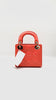 Brand New. Lady Dior Mini Orange Patent 10-MA-1221|9919