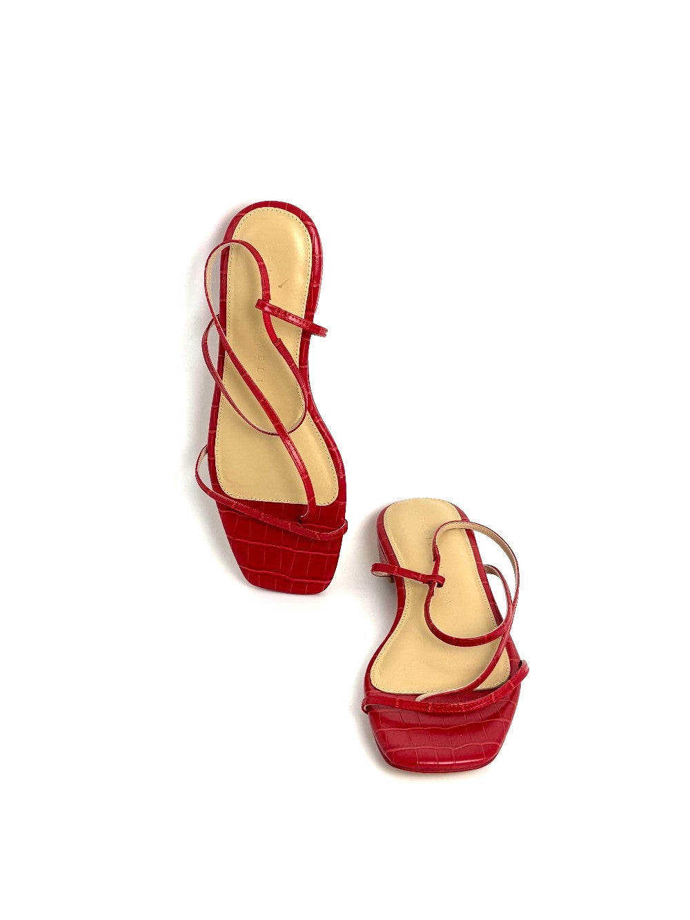 Brand New. Studio Amelia Thongs Croc Red. 37|11688