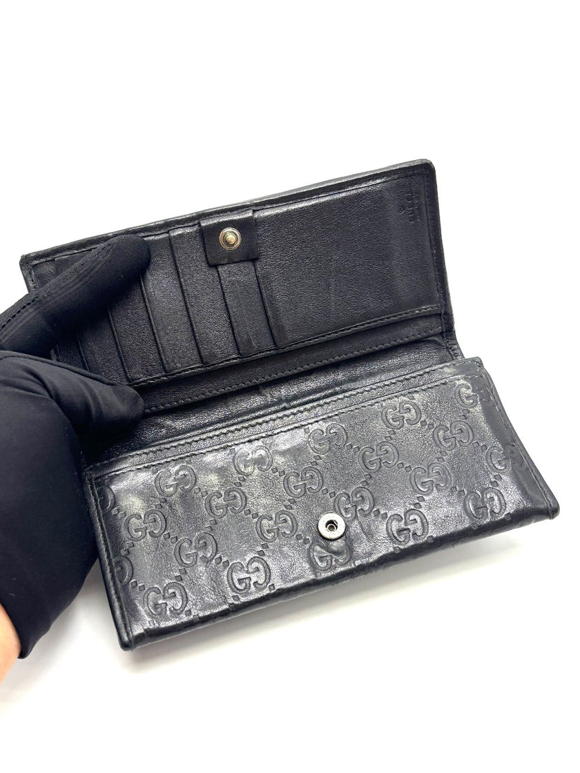 Preowned. Gucci Guccissima Long Wallet Leather|16978