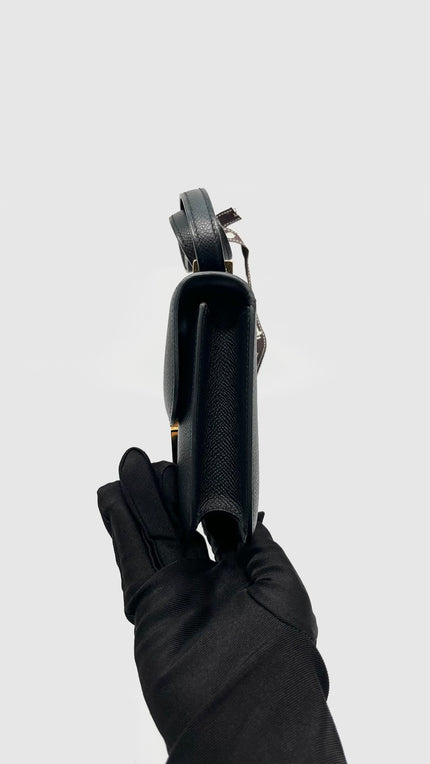 Preowned. Hermes Constance Elan Epsom Black GHW. KSA893WH|14985