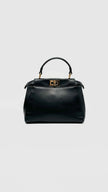 Preowned. Fendi Peekaboo Mini Black Nappa Leather Ghw. 8BN244|11981