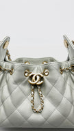 Like New. Chanel C25 Mini Light Green Caviar GHW. CK0UE6LE|16602
